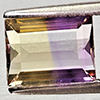 Natural Bi Color Ametrine 1.48 Ct. Baguette Shape 7.9 x 6 Mm Gemstone