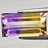 Natural Bi Color Ametrine 2.54 Ct. Baguette Shape 11 x 6 Mm Gemstone