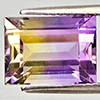 Natural Bi Color Ametrine 4.61 Ct. Baguette Shape 11 x 8.2 Mm Gemstone