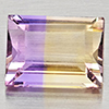 Natural Bi Color Ametrine 1.70 Ct. Baguette Shape 8.2 x 6.1 Mm Gemstone