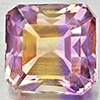 Natural Bi Color Ametrine 3.37 Ct. Octagon Shape 8.4 x 8.4 Mm Gemstone From Bolivia