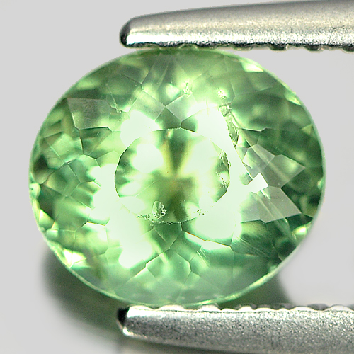 1.14 Ct. Nice Color Natural Gem Oval Shape Green Apatite From Tanzania
