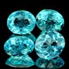 2.59 Ct. 4 Pcs. Oval Natural Paraiba Color Apatite Gems