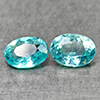 Natural Paraiba Color Apatite 1.61 Ct. 2 Pcs Oval Shape 7.2 x 5.2 Mm Gemstones