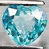 Natural Paraiba Color Apatite 1.14 Ct. Heart Shape 7 x 6.6 Mm Gemstone