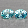 Natural Neon Blue Paraiba Color Apatite 1.09 Ct. 2 Pcs Oval Shape 6.1 x 4.1 Mm