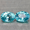 Natural Neon Blue Paraiba Color Apatite 0.90 Ct. 2 Pcs Oval Shape 5.8 x 4.1 Mm