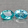 Natural Neon Blue Paraiba Color Apatite 0.94 Ct. 2 Pcs Oval Shape 6 x 4.2 Mm