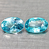 Natural Neon Blue Paraiba Color Apatite 0.85 Ct. 2 Pcs Oval Shape 5.8 x 4 Mm