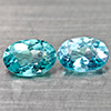 Natural Neon Blue Paraiba Color Apatite 0.98 Ct. 2 Pcs Oval Shape 6.1 x 4.2 Mm