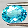 Natural Paraiba Color Apatite 0.84 Ct. Oval Shape 7.2 x 5.2 Mm Gemstones