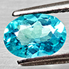 Natural Paraiba Color Apatite 0.76 Ct. Oval Shape 7.1 x 5.1 Mm Gemstones