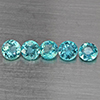 Natural Paraiba Color Apatite 2.69 Ct. 5 Pcs Round Shape 5.2 Mm Gemstones From Tanzania