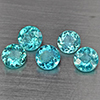 Natural Paraiba Color Apatite 2.47 Ct. 5 Pcs Round Shape 5.1 Mm Gemstones From Tanzania