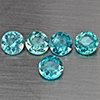 Natural Paraiba Color Apatite 2.34 Ct. 5 Pcs Round Shape 5.2 Mm Gemstones From Tanzania