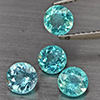 Natural Paraiba Color Apatite 2.15 Ct. 4 Pcs Round Shape 4.9 Mm Gemstones From Tanzania