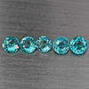 Natural Paraiba Color Apatite 2.50 Ct. 5 Pcs Round Shape 5.1 Mm Gemstones From Tanzania