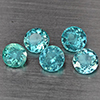 Natural Paraiba Color Apatite 2.30 Ct. 5 Pcs Round Shape 4.8 Mm Gemstones From Tanzania