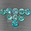 Natural Paraiba Color Apatite 3.83 Ct. 9 Pcs Round Shape 4.9 Mm Gemstones From Tanzania
