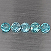 Natural Paraiba Color Apatite 2.21 Ct. 5 Pcs Round Shape 5 Mm Gemstones From Tanzania