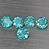 Natural Paraiba Color Apatite 2.42 Ct. 5 Pcs Round Shape 4.9 Mm Gemstones From Tanzania