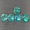 Natural Paraiba Color Apatite 2.62 Ct. 5 Pcs Round Shape 5.2 Mm Gemstones From Tanzania