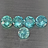Natural Paraiba Color Apatite 2.47 Ct. 5 Pcs Round Shape 5.2 Mm Gemstones From Tanzania