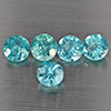 Natural Paraiba Color Apatite 2.71 Ct. 5 Pcs Round Shape 5.2 Mm Gemstones From Tanzania