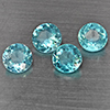 Natural Paraiba Color Apatite 2.04 Ct. 4 Pcs Round Shape 5.1 Mm Gemstones From Tanzania