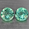Natural Paraiba Color Apatite 1.10 Ct. 2 Pcs Round Shape 5.3 Mm Gemstones From Tanzania