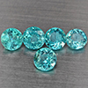 Natural Paraiba Color Apatite 2.78 Ct. 5 Pcs Round Shape 5.2 Mm Gemstones From Tanzania