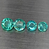 Natural Paraiba Color Apatite 2.70 Ct. 4 Pcs Round Shape 6.8 Mm Gemstones From Tanzania