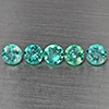 Natural Paraiba Color Apatite 2.67 Ct. 5 Pcs Round Shape 5.2 Mm Gemstones From Tanzania
