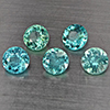 Natural Paraiba Color Apatite 2.72 Ct. 5 Pcs Round Shape 5.4 Mm Gemstones From Tanzania