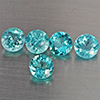 Natural Paraiba Color Apatite 2.74 Ct. 5 Pcs Round Shape 5.3 Mm Gemstones From Tanzania