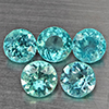 Natural Paraiba Color Apatite 2.43 Ct. 5 Pcs Round Shape 5.2 Mm Gemstones From Tanzania