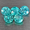 Natural Paraiba Color Apatite 2.98 Ct. 5 Pcs Round Shape 5.1 Mm Gemstones From Tanzania