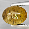 Natural Yellowish Green Cats Eye Apatite 2.35Ct. Oval Cabochon Shape 8 x 6 Mm Gemstone from Tanzania