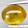 Natural Yellowish Green Cats Eye Apatite 2.82 Ct. Oval Cabochon Shape 8.4 x 7 Mm Gemstone