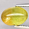 Natural Yellowish Green Cats Eye Apatite 2.94 Ct. Oval Cabochon Shape 9.7 x 7.2 Mm Gemstone