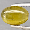 Natural Yellowish Green Cats Eye Apatite 2.21 Ct. Oval Cabochon Shape 9.4 x 6.5 Mm Gemstone