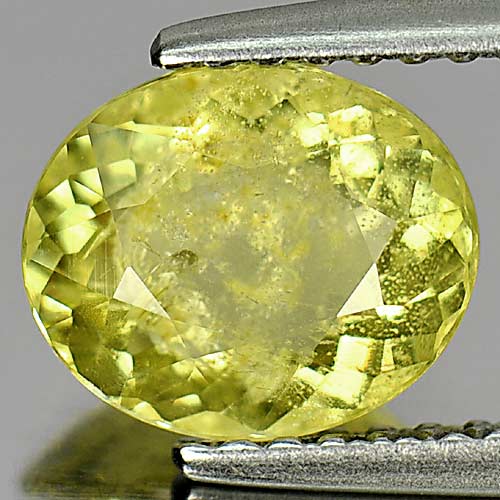 Unheated 1.11 Ct. Oval Shape Natural Yellow Aquamarine Gemstone