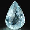 1.08 Ct. Pear Natural Gem Light Blue Aquamarine Unheated