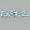 1.30 Ct. 4 Pcs. Baguette Natural Light Blue Aqumarine Gemstone