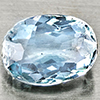 Natural Baby Blue Aquamarine 0.94 Ct. Oval Shape 7.5 x 5.6 Mm Gemstone From Brazil