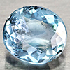 Natural Baby Blue Aquamarine 1.04 Ct. Oval Shape 6.6 x 5.9 Mm Gemstone From Brazil