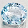 Natural Light Blue Aquamarine 1.63 Ct. Oval Shape  6.7 x 7.7 Mm Gemstone