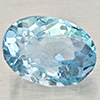 Natural Baby Blue Aquamarine 1.54 Ct. Oval Shape 8.4 x 6 Mm Gemstone
