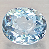 Natural Light Blue Aquamarine 1.17 Ct. Oval Shape 7.1 x 6.2 Mm Gemstone