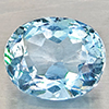 Natural Light Blue Aquamarine 1.23 Ct. Oval Shape 7.7 x 6.4 Mm Gemstone
